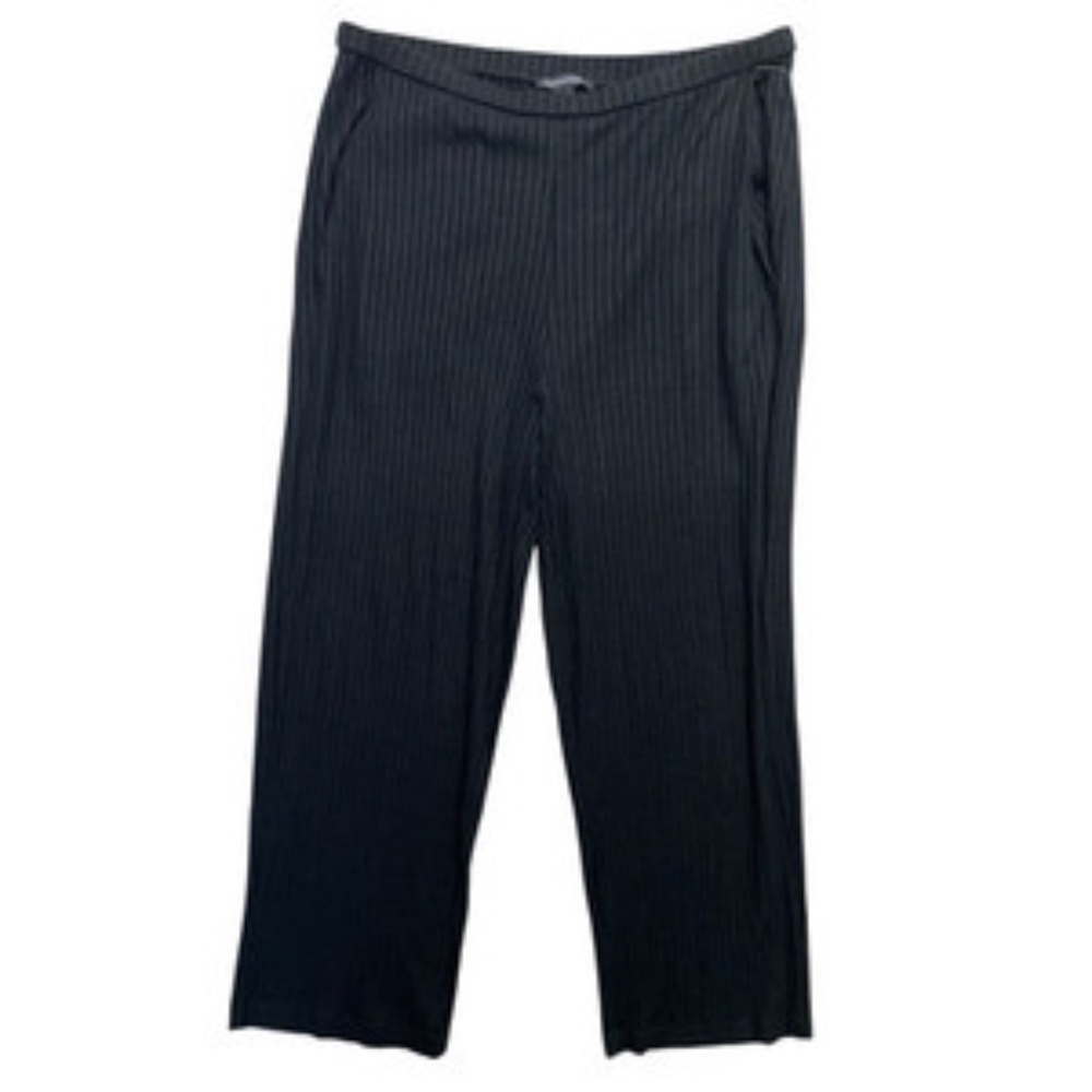 EILEEN FISHER Pants Women Sm Petite Black Ribbed Stretch Tencel Pull On Pockets